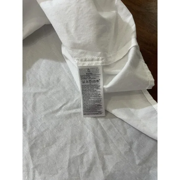 NWT Gap Women Top XL White Puff Sleeve Button Front Ruffle V-Neck - Picture 8 of 9